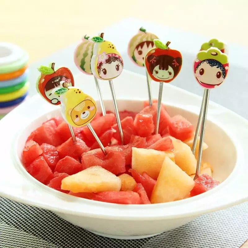 Set Of 8 Creative Cute Cartoon Stainless Steel Fruit Forks, Rainbow Cup Cake Dessert Forks, Stainless Steel Fork Holder for Fruit Snack, Fashion Fruit Sign Salad Fork Set Of 8 Creative Cute Cartoon Stainless Steel Fruit Forks, Rainbow Cup Cake Dessert Forks, Stainless Steel Fork Holder for Fruit Snack, Fashion Fruit Sign Salad Fork